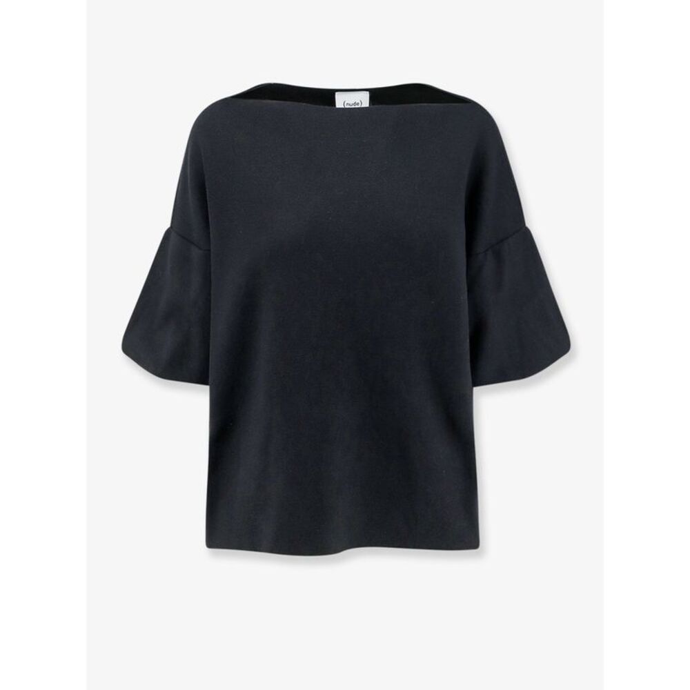 Nude Women Wool Blend Boat Neck Sweater